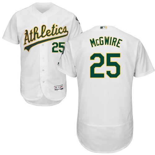 Athletics #25 Mark McGwire White Flexbase Authentic Collection Stitched MLB Jersey